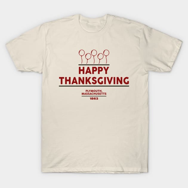 Happy Thanksgiving, Plymouth - Massachusetts T-Shirt by anwara